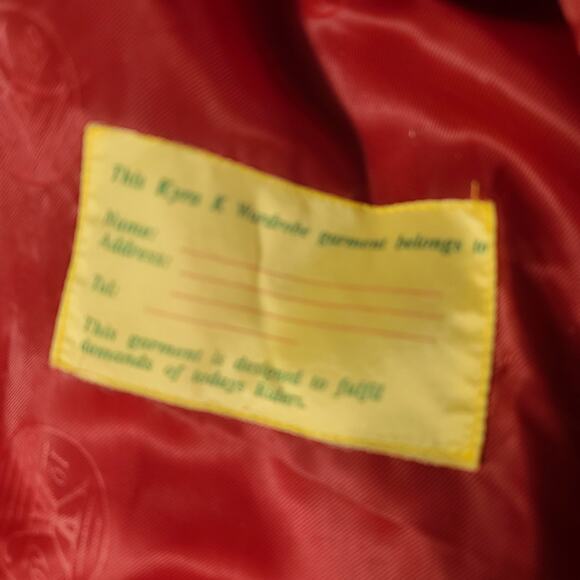 Kyra K Red Yellow Equestrian Horse Sugar Pouch Jacket Coat Windbreaker Vintage S - Picture 6 of 10